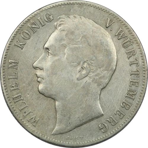 1841 GERMAN STATES WURTTEMBERG 1 GULDEN SILVER, VERY FINE VF CLEANED KM #574: 1841 GERMAN STATES WURTTEMBERG 1 GULDEN SILVER, VERY FINE VF CLEANED KM #574 1841 German States Wurttemberg 1 Gulden Silver, Very Fine VF Cleaned KM #574 You must pay for your item within 4 business d