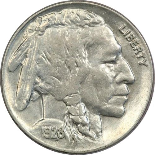 1928 BUFFALO NICKEL 5C, BRILLIANT UNCIRCULATED BU (1 of 2)