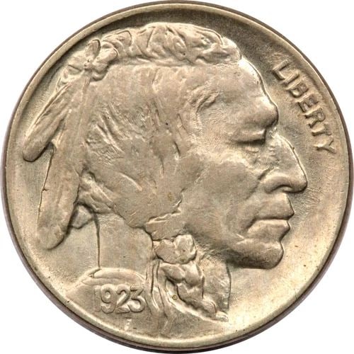 1923 BUFFALO NICKEL 5C, BRILLIANT UNCIRCULATED BU (1 of 2)