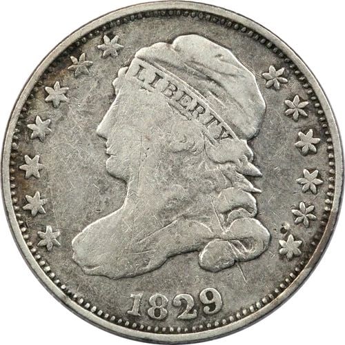1829 CAPPED BUST DIME 10C, FINE F, CLEANED (1 of 2)