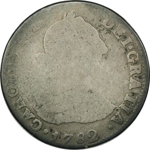 1782 PTS SPANISH COLONIAL BOLIVIA 2 REALES SILVER, AG/G CONDITION, KM #53: 1782 PTS SPANISH COLONIAL BOLIVIA 2 REALES SILVER, AG/G CONDITION, KM #53 1782 PTS Spanish Colonial Bolivia 2 Reales Silver, AG/G Condition, KM #53 You must pay for your item within 4 business days. P