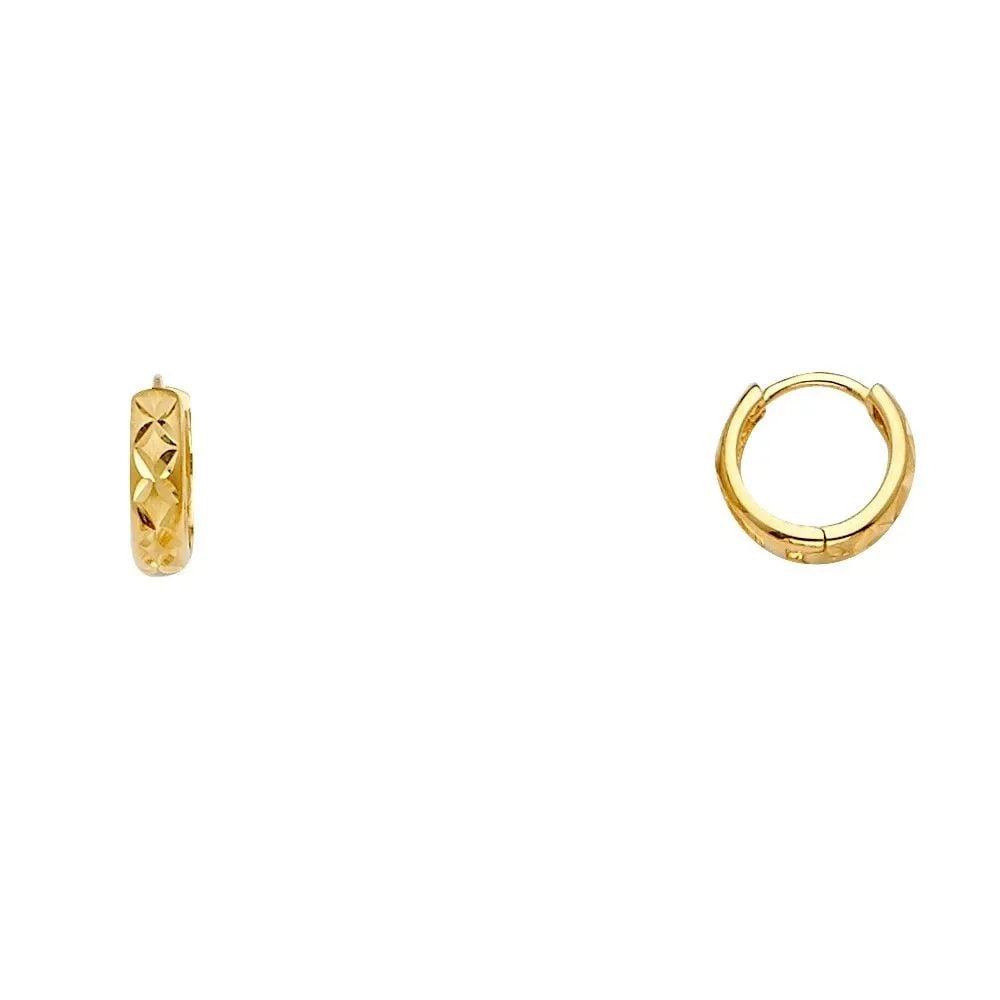 NEW 14K YELLOW GOLD BABY HUGGIES EARRINGS: NEW 14K YELLOW GOLD BABY HUGGIES EARRINGS BABY HUGGIES EARRINGS NEW 14K YELLOW GOLD HEIGHT - 10 mm WIDTH - 10 mm Apx WEIGHT - 1.1 g