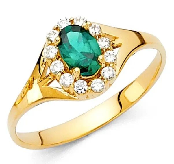 NEW 14K YELLOW GOLD LADIES RING - SIZE 7 (1 of 2)