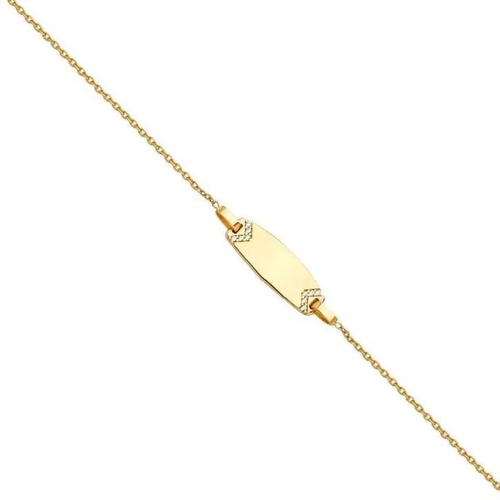 NEW 14K YELLOW GOLD BABY ID BRACELET (1 of 2)