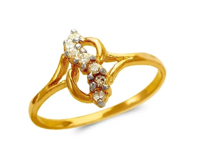 NEW 14K TWO TONE GOLD LADIES FASHION RING (1 of 2)
