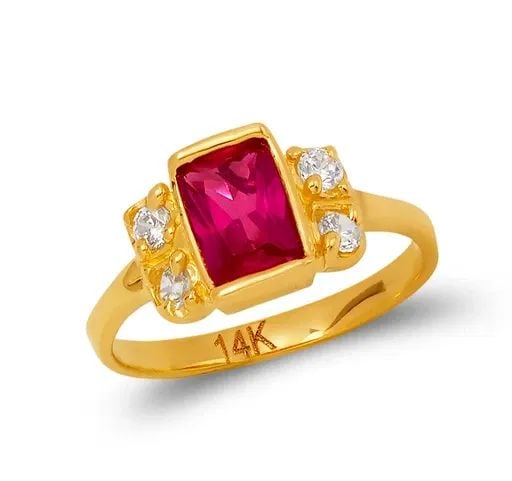 NEW 14K YELLOW GOLD KIDS RING (1 of 2)