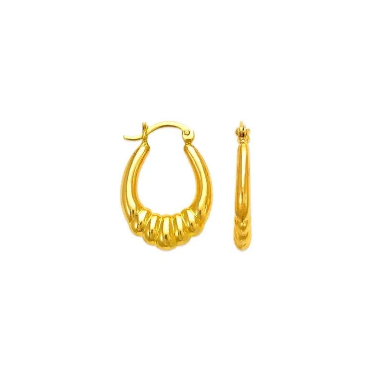 NEW 14K YELLOW GOLD FANCY HUGGIE EARRINGS: NEW 14K YELLOW GOLD FANCY HUGGIE EARRINGS FANCY HUGGIE EARRINGS NEW 14K YELLOW GOLD Width: Approx. 1.5x12mm Apx WEIGHT: 1.5g