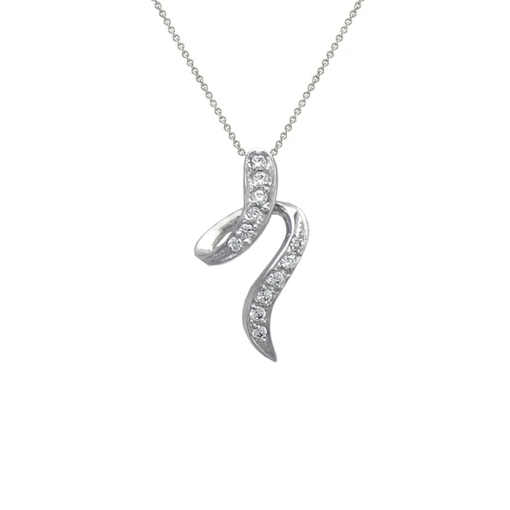 NEW 14K WHITE GOLD SWIRLY PENDANT: NEW 14K WHITE GOLD SWIRLY PENDANT SWIRLY PENDANT NEW 14K WHITE GOLD Apx. WIDTH: 12x23mm Apx WEIGHT: 1.5g