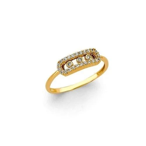 NEW 14K YELLOW GOLD FANCY RING - SIZE 7: NEW 14K YELLOW GOLD FANCY CZ RING FANCY CZ RING NEW 14K YELLOW GOLD WIDTH : WEIGHT : 1.5g