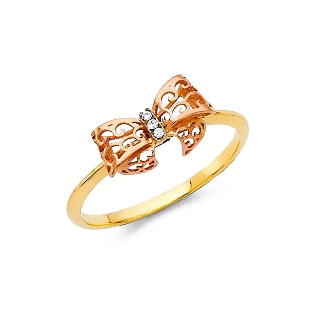 NEW 14K TRI COLOR GOLD FANCY RING -SIZE 7: NEW 14K TRI COLOR GOLD FANCY RING FANCY RING NEW 14K TRI COLOR GOLD WIDTH : 8 mm Average Apx WEIGHT : 1.5g