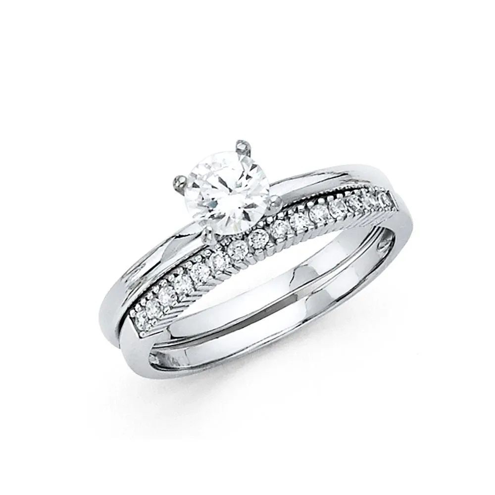 NEW 14K WHITE GOLD LADIES WEDDING BAND - SIZE 7 (1 of 2)