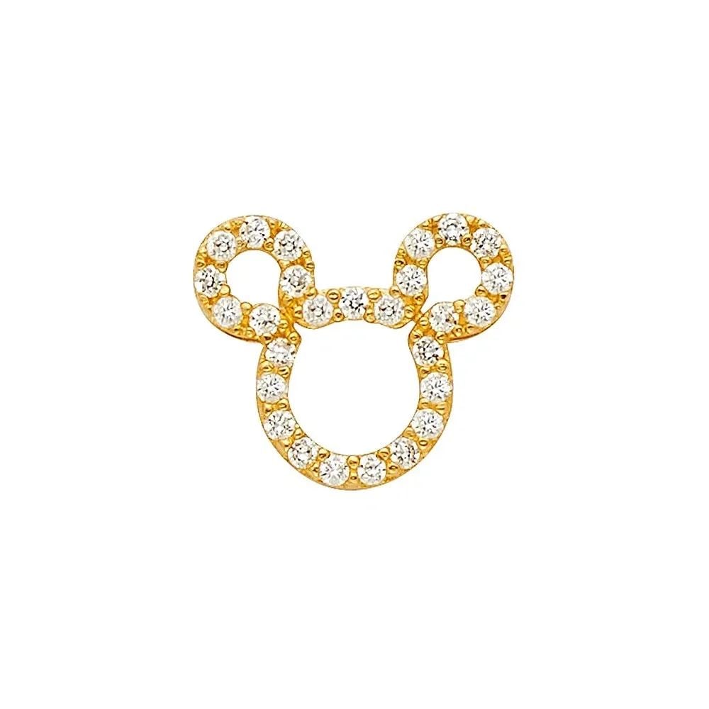 NEW 14K YELLOW GOLD MOUSE PENDANT (1 of 2)