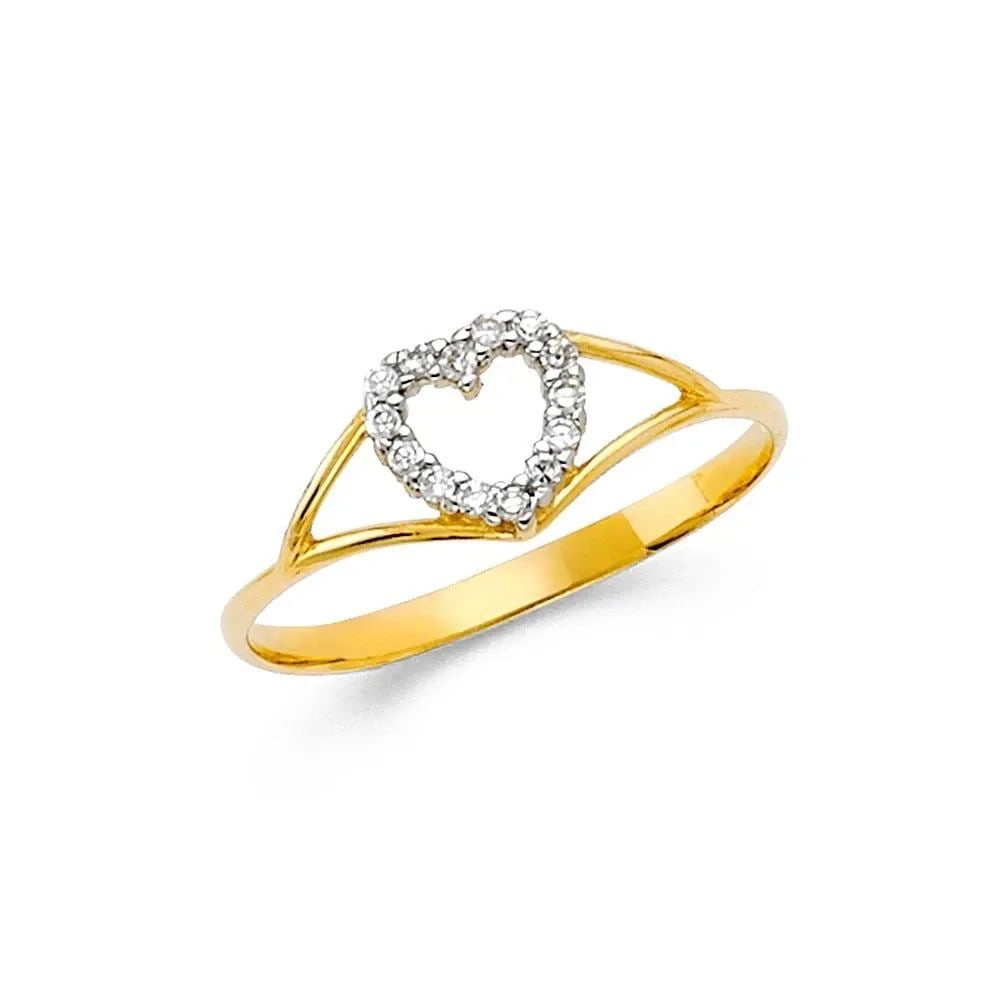 NEW 14K TWO TONE GOLD FANCY RING - SIZE 7: NEW 14K TWO TONE GOLD FANCY RING FANCY RING NEW 14K TWO TONE GOLD WIDTH : 8 mm WEIGHT : 1.2g