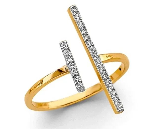 NEW 14K YELLOW GOLD FANCY RING (1 of 2)