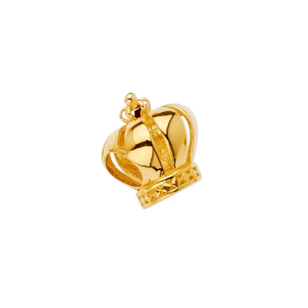 NEW 14K YELLOW GOLD CROWN SLIDER CHARM FOR MIX&MATCH BRACELET: NEW 14K YELLOW GOLD CROWN SLIDER CHARM FOR MIX&MATCH BRACELET CROWN SLIDER CHARM FOR MIX&MATCH BRACELET NEW 14K YELLOW GOLD Height : 11 mm Width : 11 mm Apx. WEIGHT : 1.2g