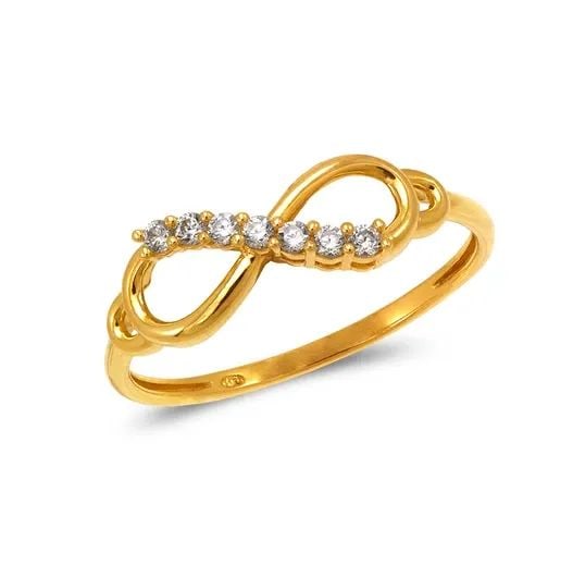 NEW 14K YELLOW GOLD LADIES FANCY INFINITY RING (1 of 2)