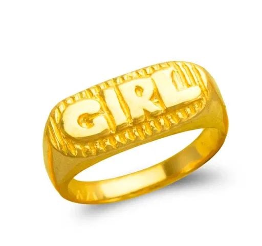 NEW 14K YELLOW GOLD KIDS GIRL RING (1 of 2)