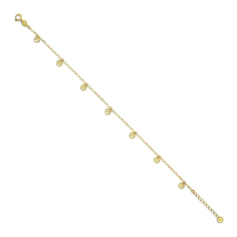 NEW 14K YELLOW GOLD LIGHT BRACELET: 14K YELLOW GOLD LIGHT BRACELET LIGHT BRACELET NEW 14K YELLOW GOLD LENGTH - 7in Apx WEIGHT - 1.2g