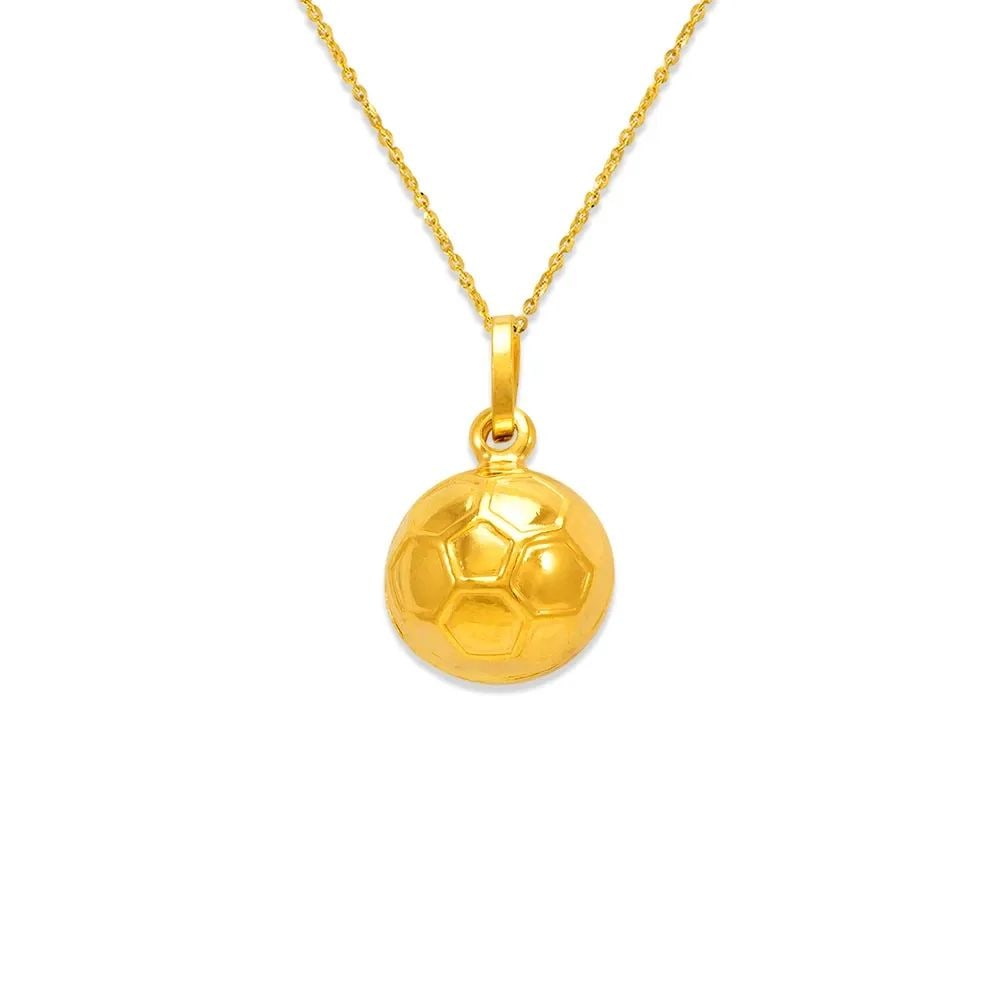 NEW 14K YELLOW GOLD 10MM SOCCER BALL CHARM PENDANT (1 of 2)