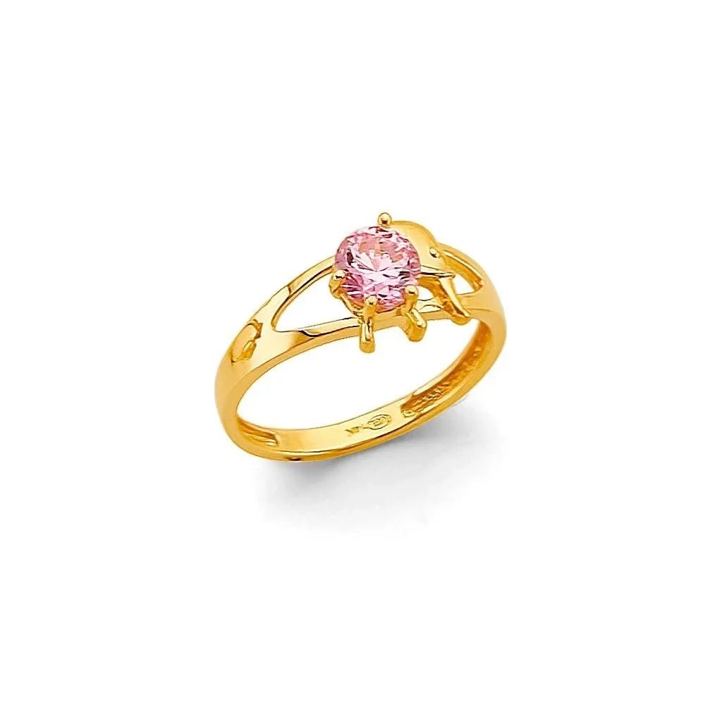 NEW 14K YELLOW GOLD BABIES RING (1 of 2)