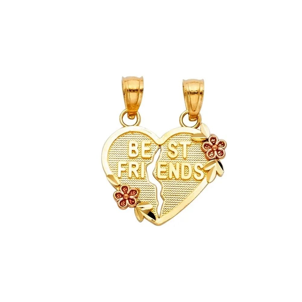 NEW 14K TWO TONE GOLD HEART PENDANT: NEW 14K TWO TONE GOLD HEART PENDANT (PT413) HEART PENDANT (PT413) NEW 14K TWO TONE GOLD Height : 15 mm Width : 18 mm Apx. WEIGHT : 1.4g