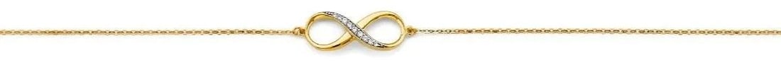 NEW 14K YELLOW GOLD INFINITY BRACELET (1 of 2)