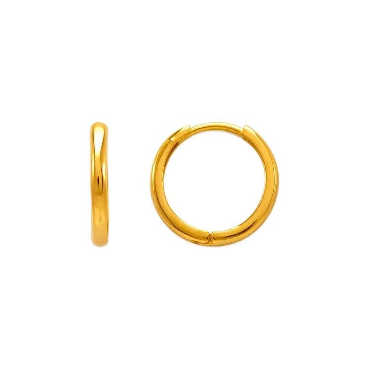 NEW 14K YELLOW GOLD 15MM HIGH POLISHED HUGGIE EARRINGS: NEW 14K YELLOW GOLD 15MM HIGH POLISHED HUGGIE EARRINGS 15MM HIGH POLISHED HUGGIE EARRINGS NEW 14K YELLOW GOLD Width: Approx. 2x15mm Apx WEIGHT: 1.4g