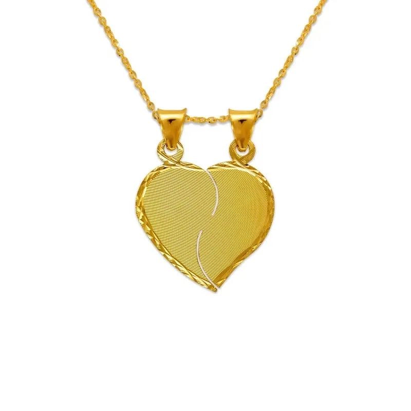 NEW 14K YELLOW GOLD PLAIN HEART PENDANT (1 of 2)