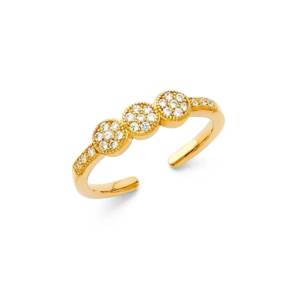 NEW 14K YELLOW GOLD TOE RING (1 of 2)