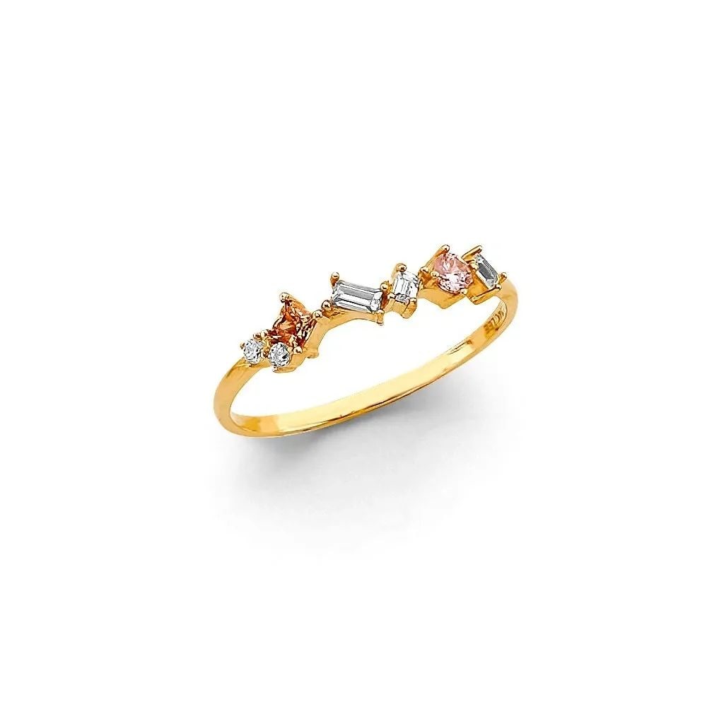 NEW 14K YELLOW GOLD FANCY RING - SIZE 7 (1 of 2)