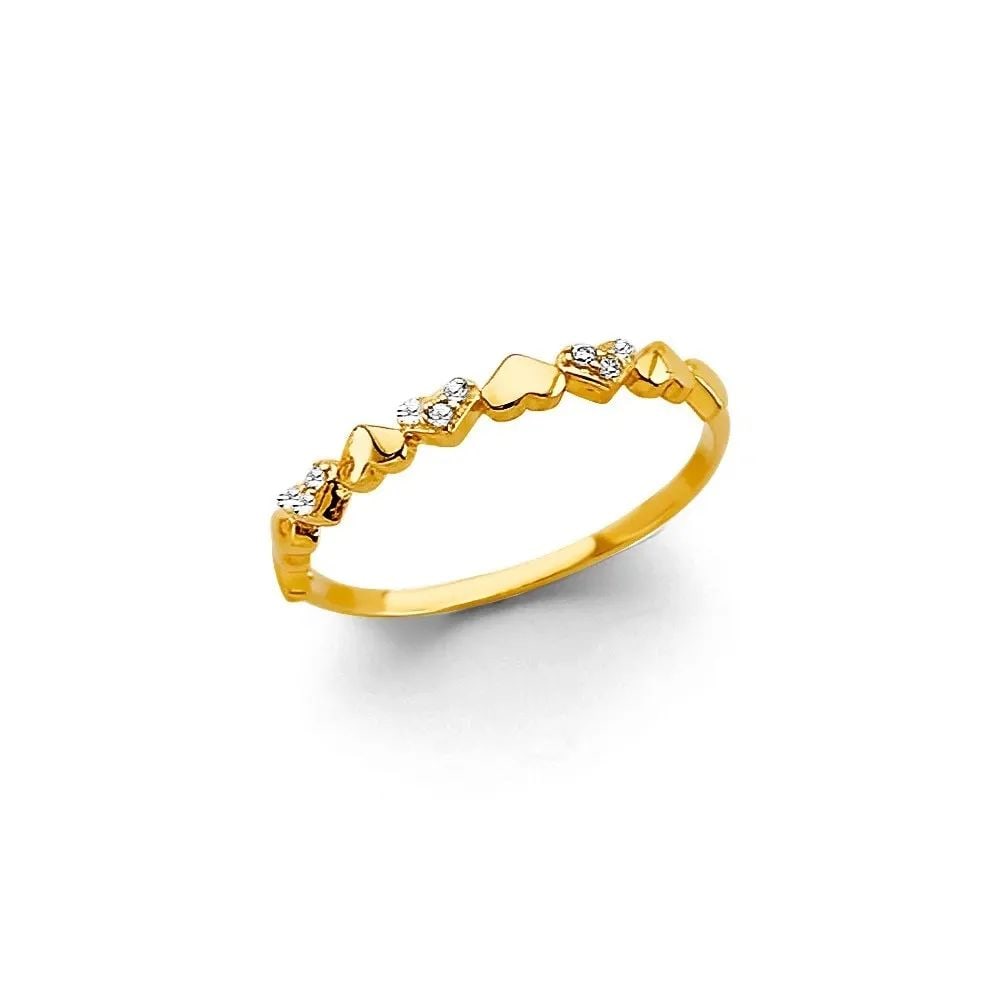 NEW 14K YELLOW GOLD HEART RING: NEW 14K YELLOW GOLD CZ HEART RING CZ HEART RING NEW 14K YELLOW GOLD WIDTH : WEIGHT : 1.2g