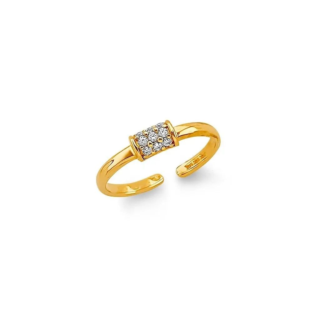NEW 14K TWO TONE GOLD TOE RING (1 of 2)