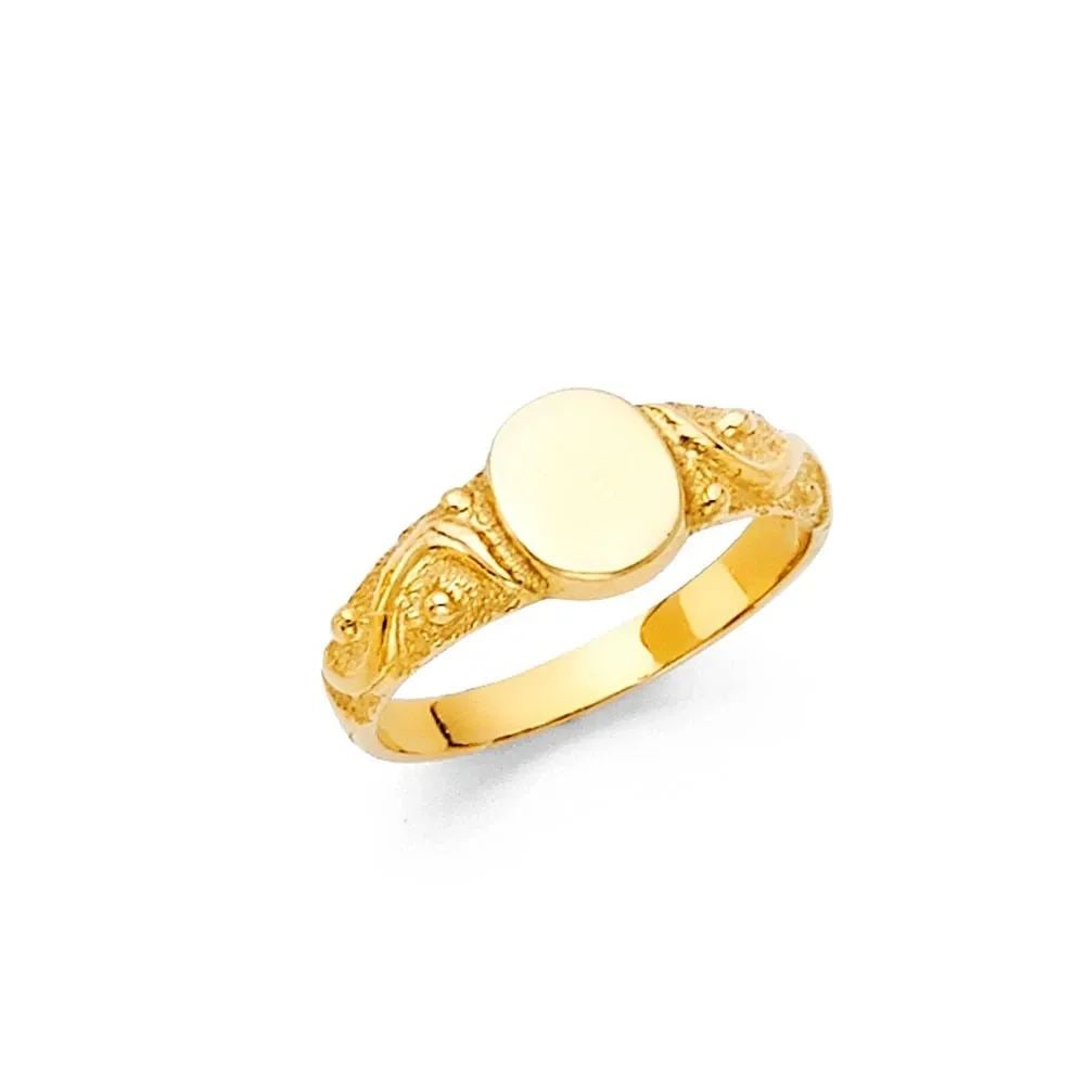 NEW 14K YELLOW GOLD KIDS RING: NEW 14K YELLOW GOLD KIDS RING KIDS RING NEW 14K YELLOW GOLD WIDTH: 6 mm Apx. WEIGHT: 1.3g