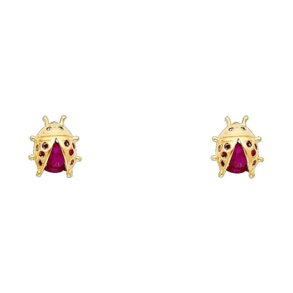 NEW 14K YELLOW GOLD STUD EARRINGS (1 of 2)