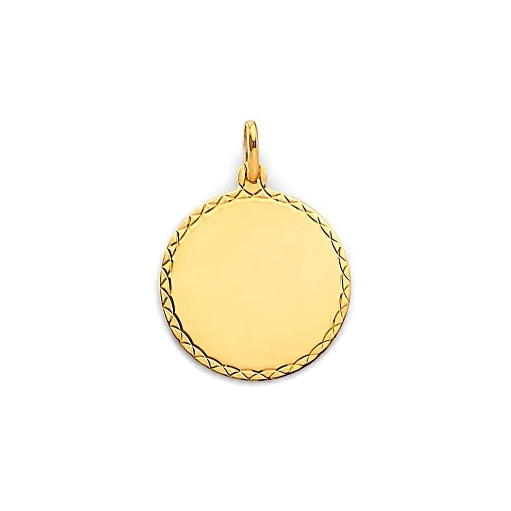 NEW 14K YELLOW GOLD ENGRAVABLE PLAIN PENDANT: NEW 14K YELLOW GOLD ENGRAVABLE PLAIN PENDANT ENGRAVABLE PLAIN PENDANT NEW 14K YELLOW GOLD Height : 20 mm Width : 15 mm Apx. WEIGHT : 1.1g