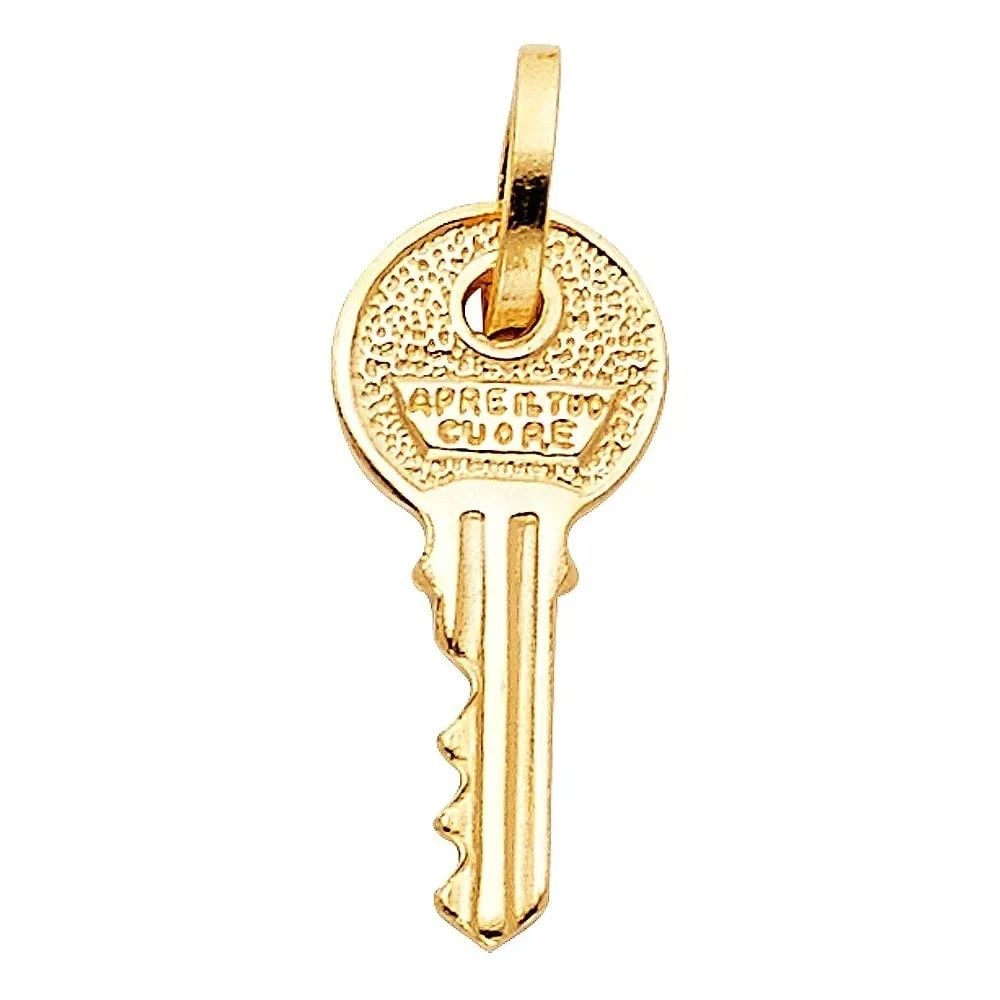 NEW 14K YELLOW GOLD KEY PENDANT (1 of 2)
