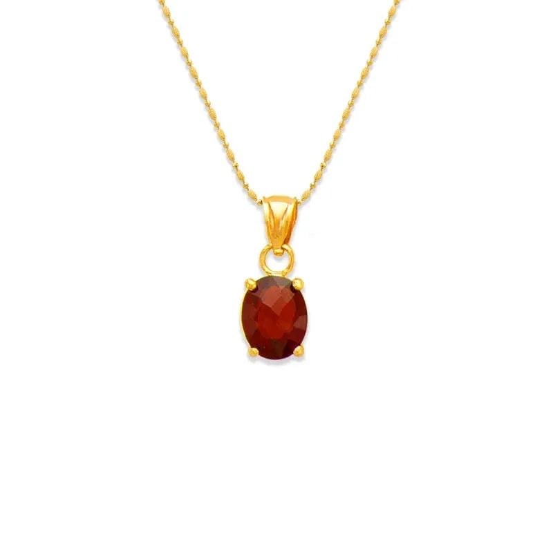 NEW 14K YELLOW GOLD RUBY TOPAZ PENDANT (1 of 2)