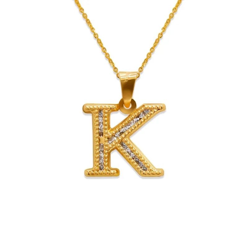 NEW 14K YELLOW GOLD INITIAL "K" PENDANT (1 of 2)