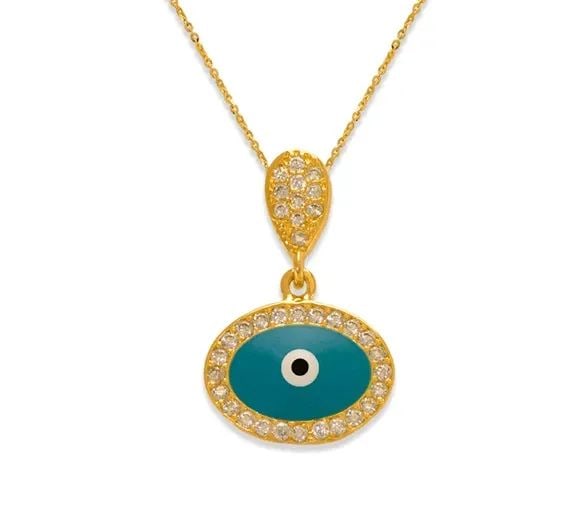 NEW 14K YELLOW GOLD FANCY EVIL EYE PENDANT: NEW 14K YELLOW GOLD FANCY EVIL EYE PENDANT FANCY EVIL EYE PENDANT NEW 14K YELLOW GOLD Apx. WIDTH: 12.5x10mm Apx WEIGHT: 1.1g