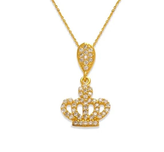 NEW 14K YELLOW GOLD FANCY CROWN PENDANT: NEW 14K YELLOW GOLD FANCY CROWN PENDANT FANCY CROWN PENDANT NEW 14K YELLOW GOLD Apx. WIDTH: 11.5x10mm Apx WEIGHT: 1.1g