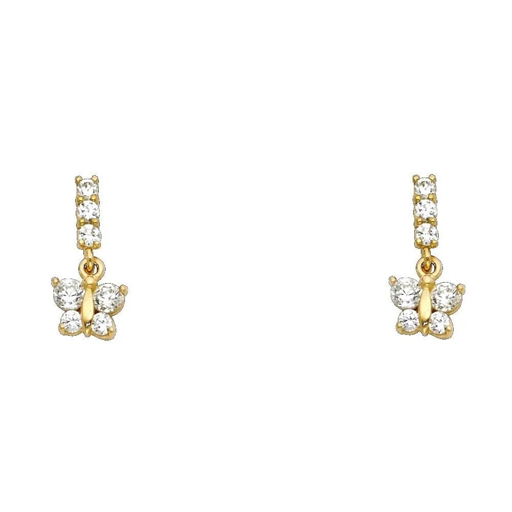 NEW 14K YELLOW GOLD STUD EARRINGS (1 of 2)