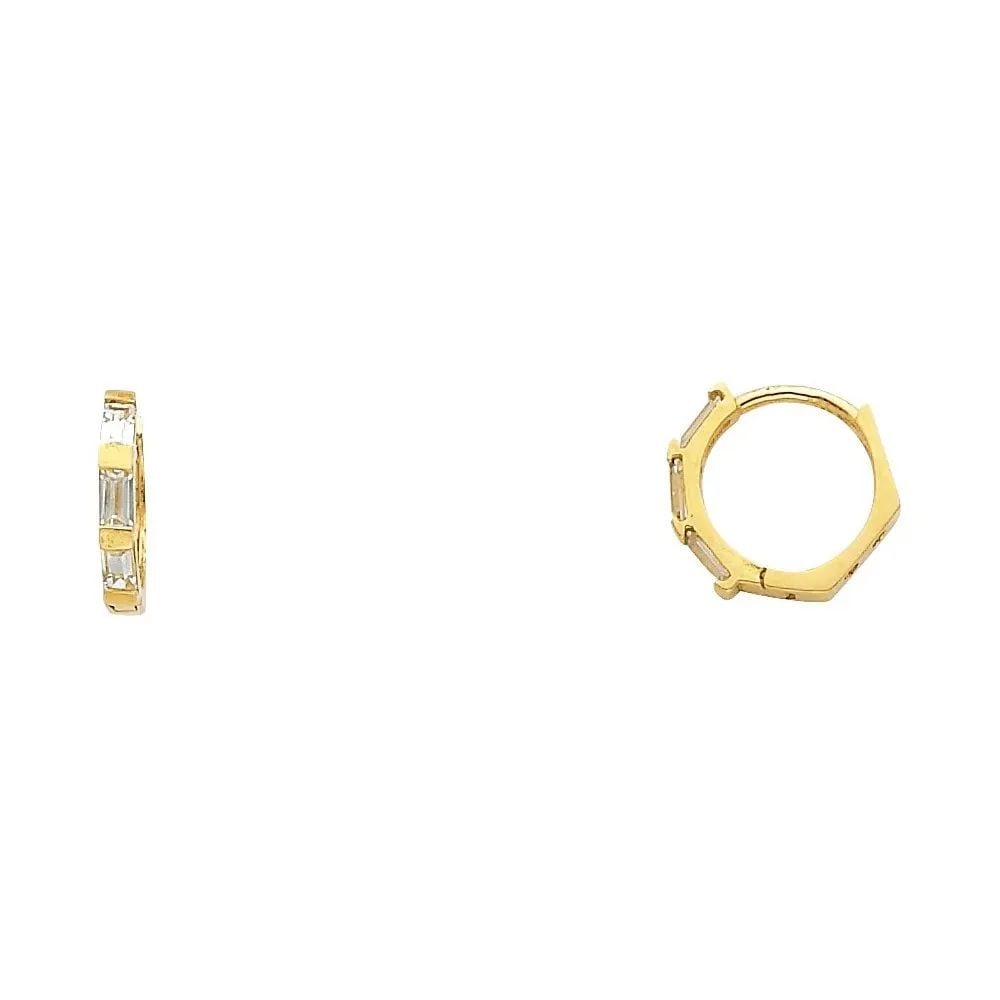 NEW 14K YELLOW GOLD HUGGIES EARRINGS: NEW 14K YELLOW GOLD HUGGIES EARRINGS HUGGIES EARRINGS NEW 14K YELLOW GOLD HEIGHT - 10 mm WIDTH - 10 mm Apx WEIGHT - 0.8 g