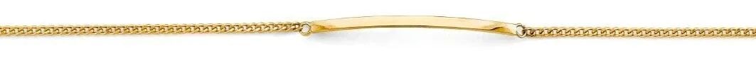 NEW 14K YELLOW GOLD THIN ID BRACELET: NEW 14K YELLOW GOLD THIN ID BRACELET THIN ID BRACELET NEW 14K YELLOW GOLD LENGTH - 7.25in Apx WEIGHT - 1.3g
