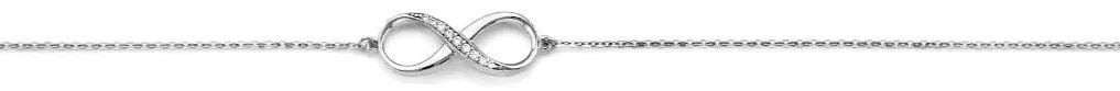 NEW 14K WHITE GOL INFINITY BRACELET (1 of 2)