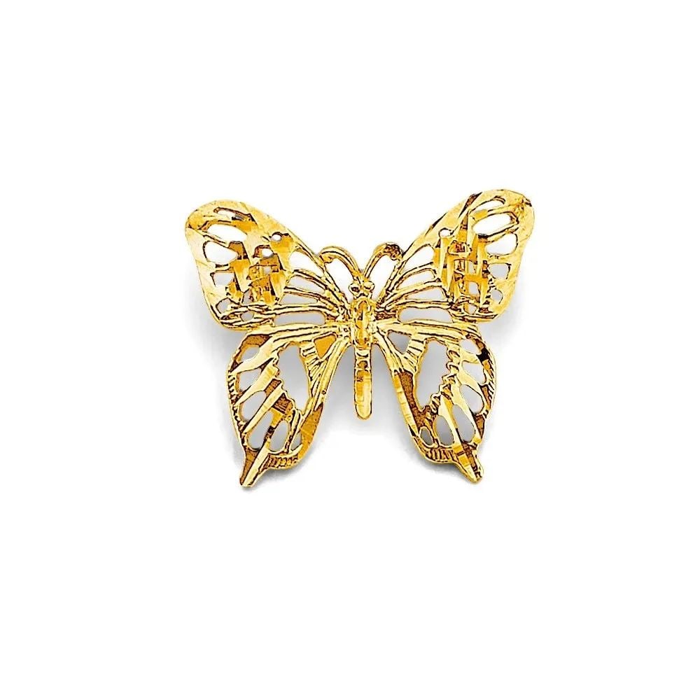 NEW 14K YELLOW GOLD BUTTERFLY PENDANT (1 of 2)