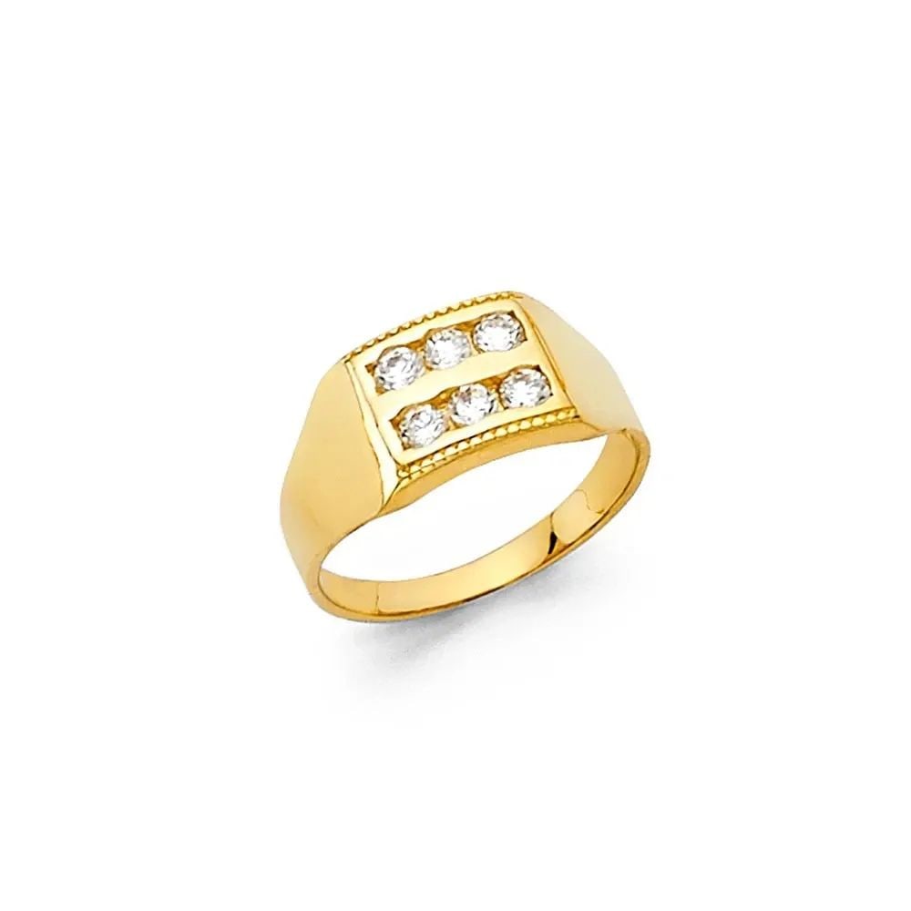 NEW 14K YELLOW GOLD KIDS RING: NEW 14K YELLOW GOLD KIDS RING KIDS RING NEW 14K YELLOW GOLD WIDTH: 5 mm Apx. WEIGHT: 1.2g