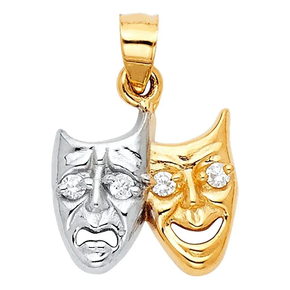 NEW 14K TWO TONE GOLD PENDANT: NEW 14K TWO TONE GOLD PENDANT PENDANT NEW 14K TWO TONE GOLD Height : 15 mm Width : 15 mm Apx. WEIGHT : 1.1g