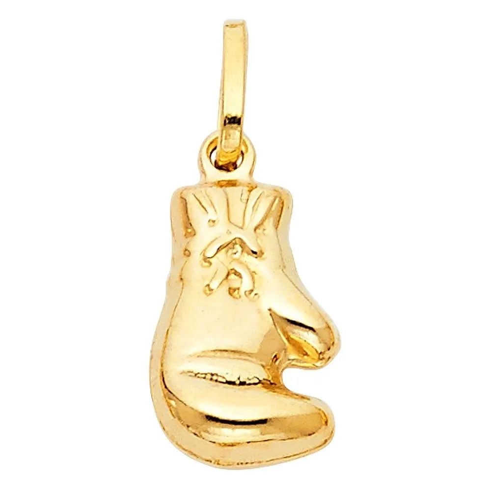 NEW 14K YELLOW GOLD BOXING GLOVE PENDANT (PT480) (1 of 2)