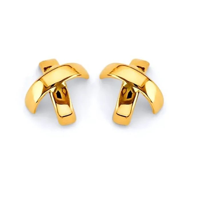 NEW 14K YELLOW GOLD EXTRA STYLE PUSH BACK EARRINGS: NEW 14K YELLOW GOLD EXTRA STYLE PUSH BACK EARRINGS EXTRA STYLE PUSH BACK EARRINGS NEW 14K YELLOW GOLD HEIGHT - 10 mm WIDTH - 10 mm Apx WEIGHT - 0.9 g