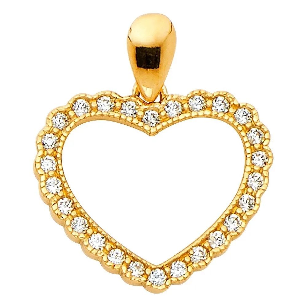NEW 14K YELLOW GOLD HEART PENDANT: NEW 14K YELLOW GOLD HEART PENDANT HEART PENDANT NEW 14K YELLOW GOLD Height : 15 mm Width : 17 mm Apx. WEIGHT : 1g